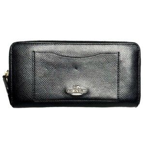 Coach Black Zip Around Wallet item 342